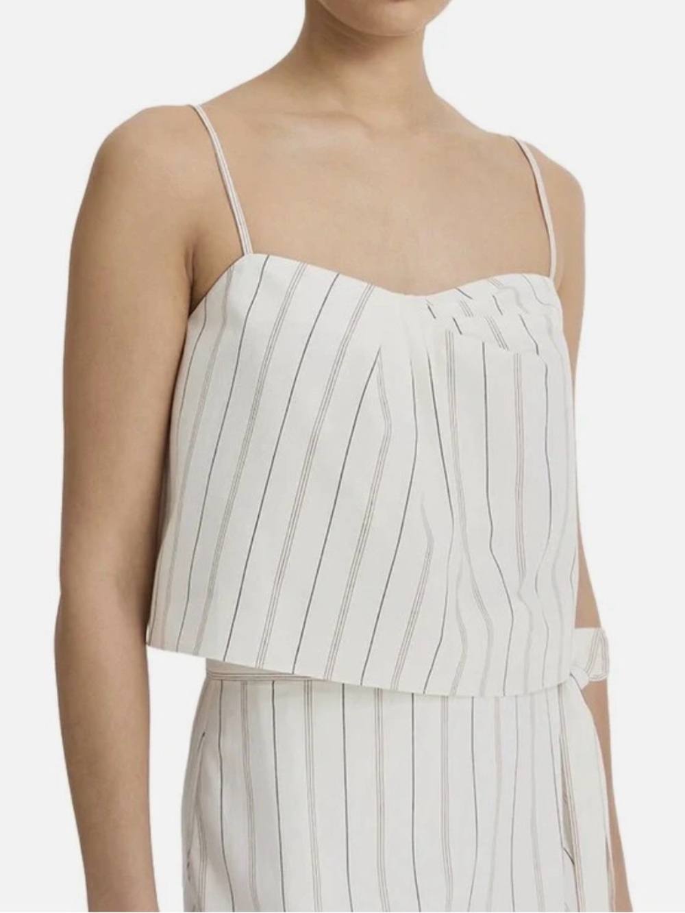 Vince Seedling Stripe Draped Front Tank. NWT SZ 4